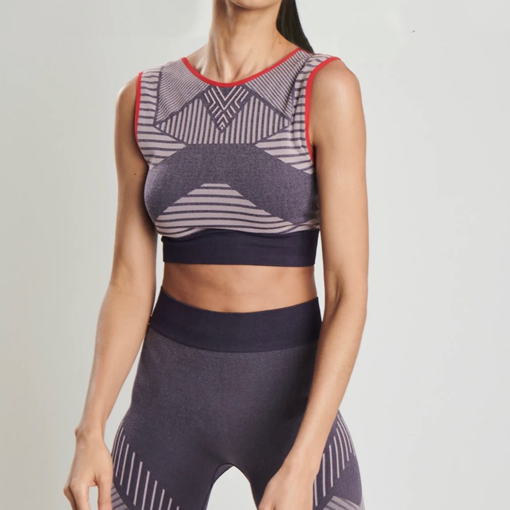 AHM Bare Back Light Sports Bra Heather Navy Size M